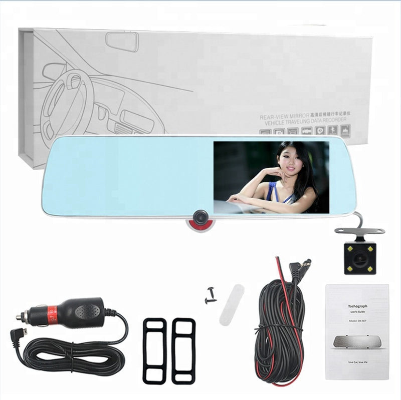 RoadShark 3 channel dash cam mirror